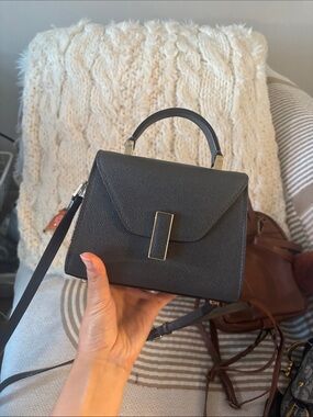 Valextra Smokey Grey ISIDE Crossbody Bag Mini
